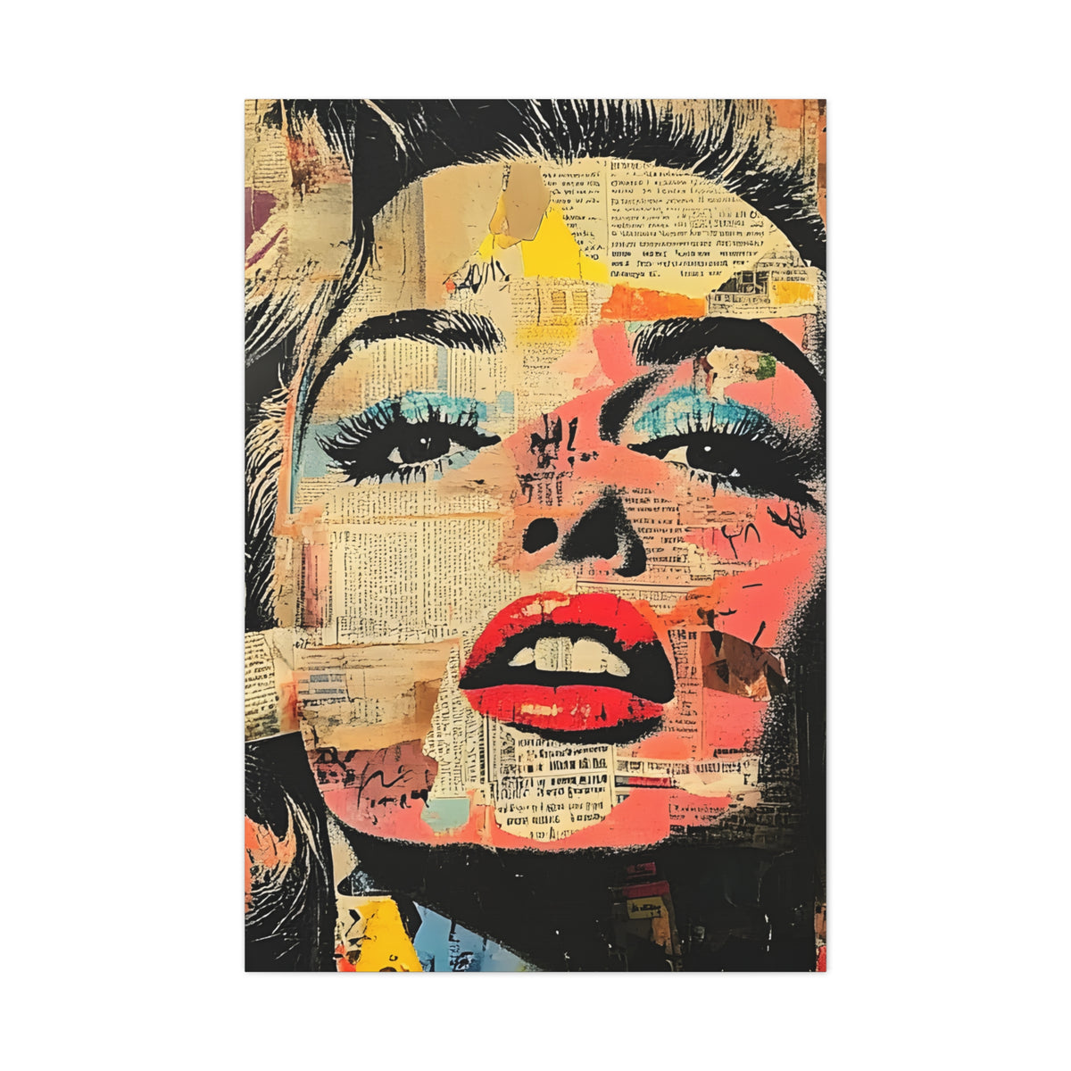 Canvas Wall Art Print, Retro Pop Culture Women 3 - Modern Home Decor, Wall Art, Gift for Art Lovers, Pop Art, Unique Gift for Her