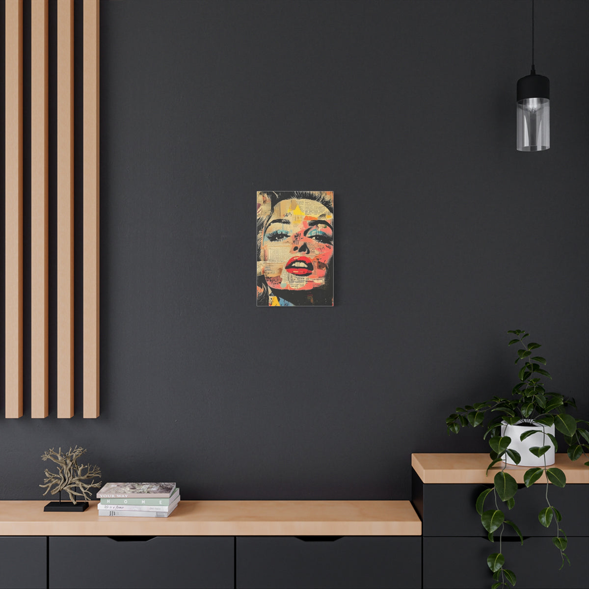 Canvas Wall Art Print, Retro Pop Culture Women 3 - Modern Home Decor, Wall Art, Gift for Art Lovers, Pop Art, Unique Gift for Her