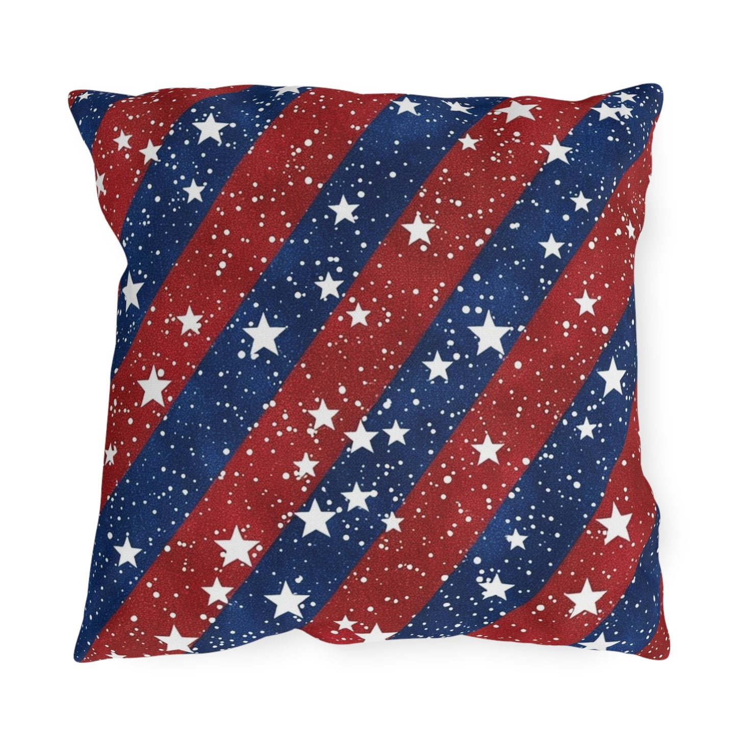 Patriotic Outdoor Pillows - Red, White & Blue Star Design for Summer Celebrations