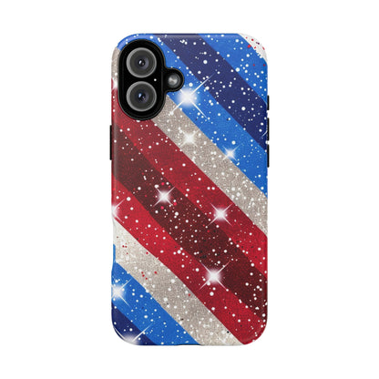 Glittery Patriotic Phone Case - Tough Cases