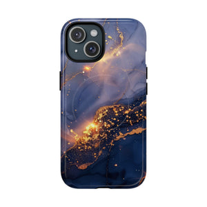 Black and Gold Marble phone case -Tough Magnetic iPhone Case