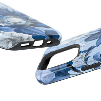 Elegant Blue Floral Phone Case