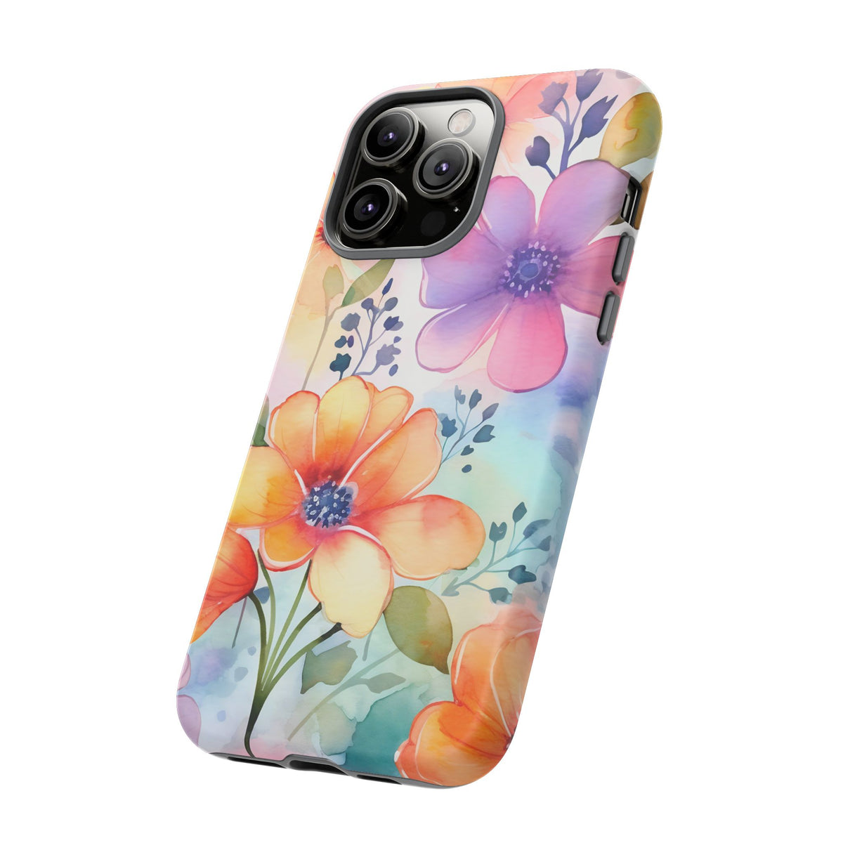 Phone Case - Spring Flower Watercolor Tough Case