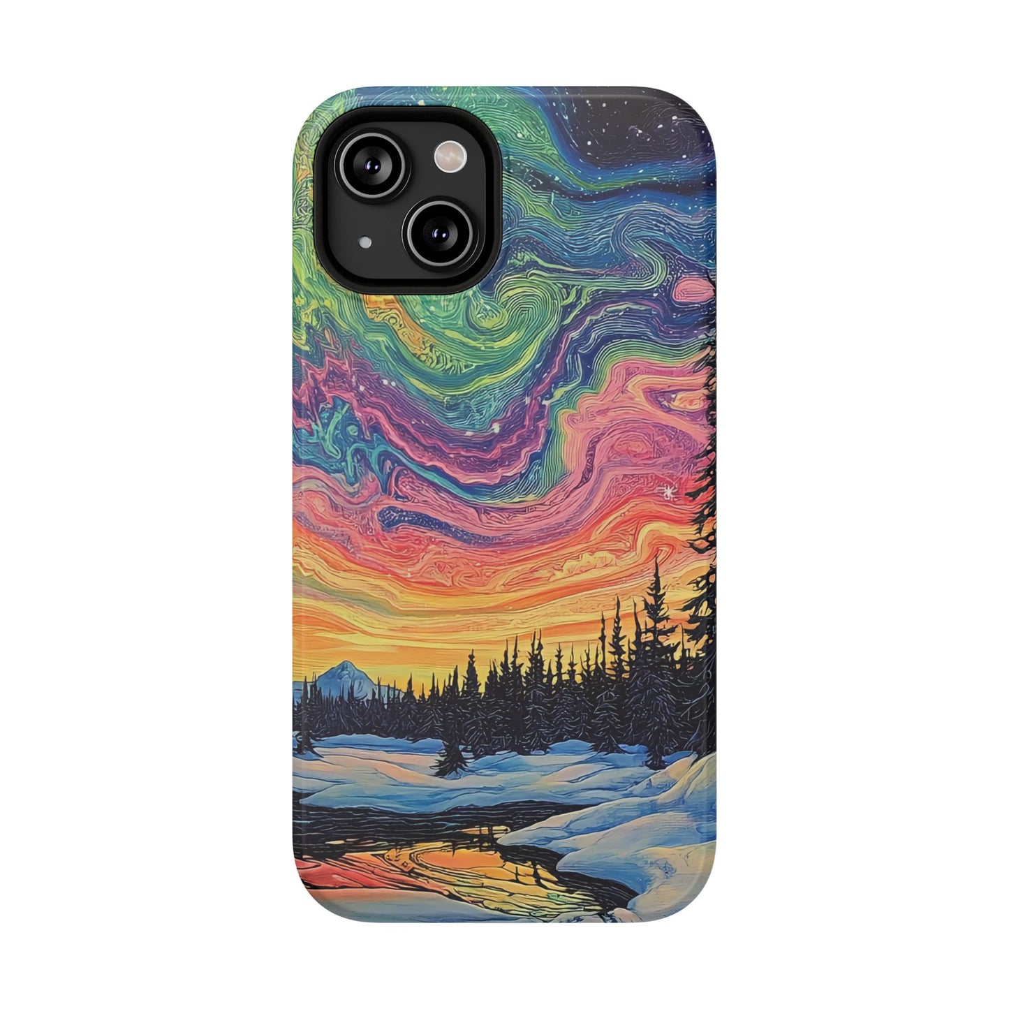 Nature-Inspired Impact-Resistant Phone Case - Vibrant Galaxy Sky Design