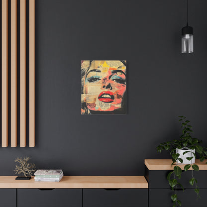 Canvas Wall Art Print, Retro Pop Culture Women 3 - Modern Home Decor, Wall Art, Gift for Art Lovers, Pop Art, Unique Gift for Her