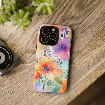 Phone Case - Spring Flower Watercolor Tough Case