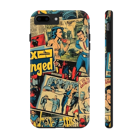Vintage Comic - Tough Phone Cases, Superhero Phone Covers
