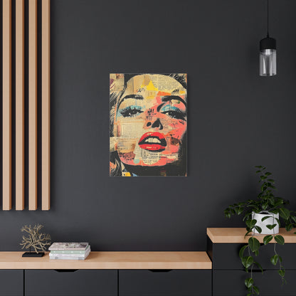 Canvas Wall Art Print, Retro Pop Culture Women 3 - Modern Home Decor, Wall Art, Gift for Art Lovers, Pop Art, Unique Gift for Her