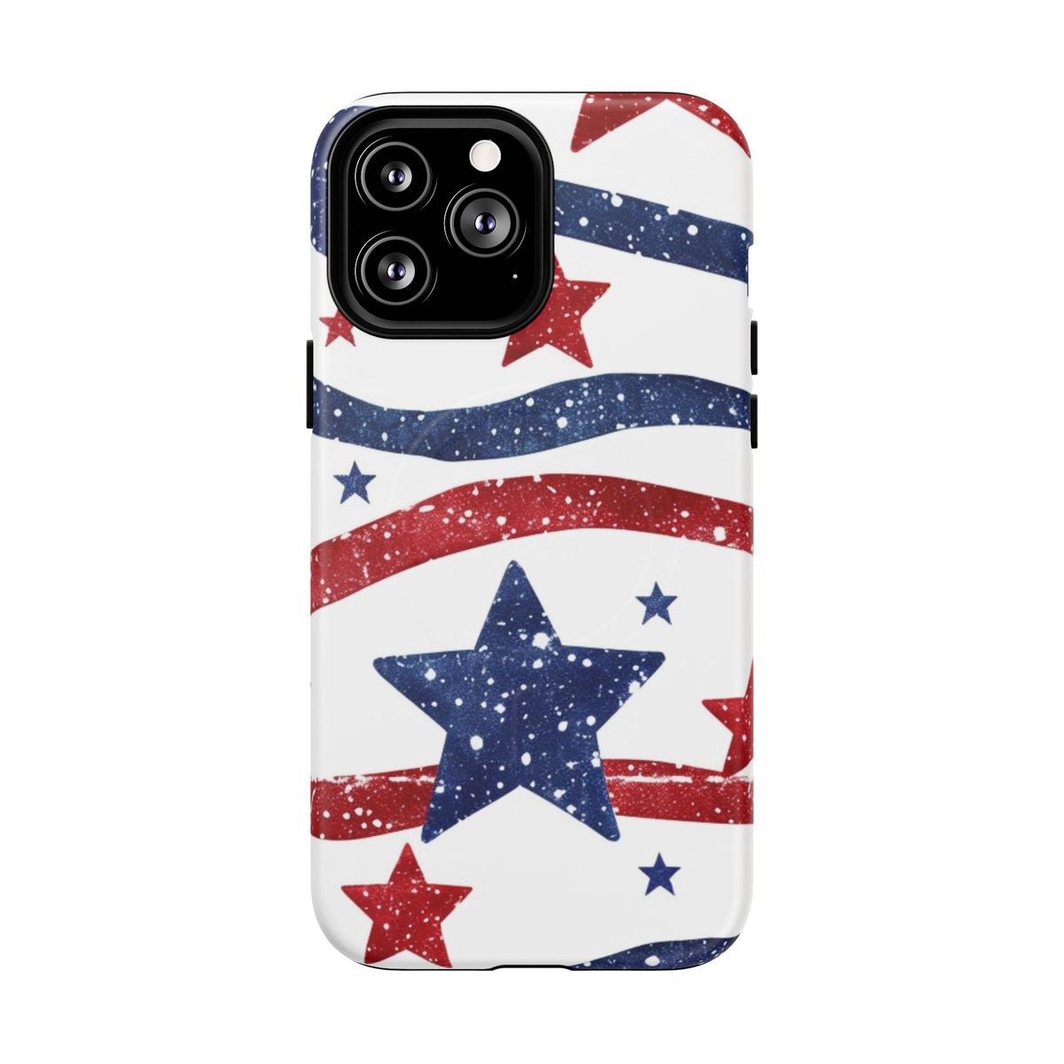 Stars & Stripes Design Impact-Resistant  -Tough Magnetic iPhone Cover
