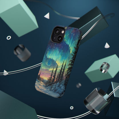Aurora Borealis Impact-Resistant Phone Case - Durable Protection with Stunning Northern Lights Design
