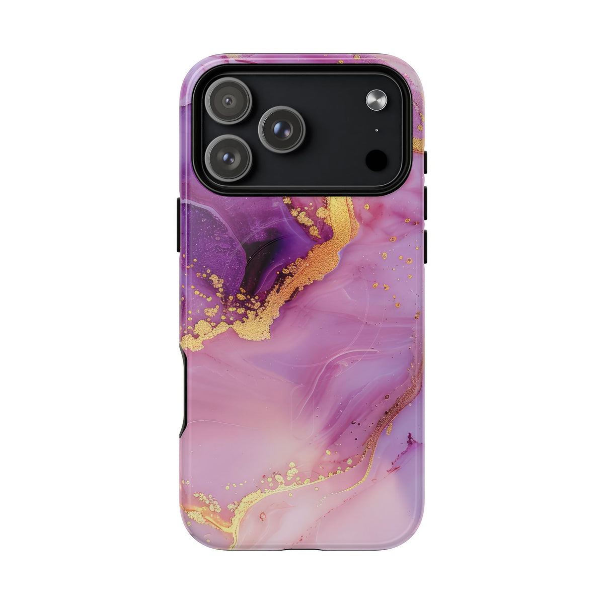 Purple and Gold Marble iPhone Case -Tough Magnetic iPhone Case