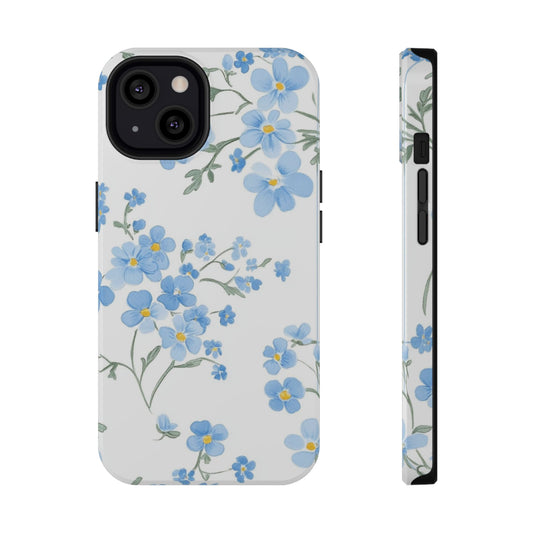 Blue Flower Design Floral Phone Case
