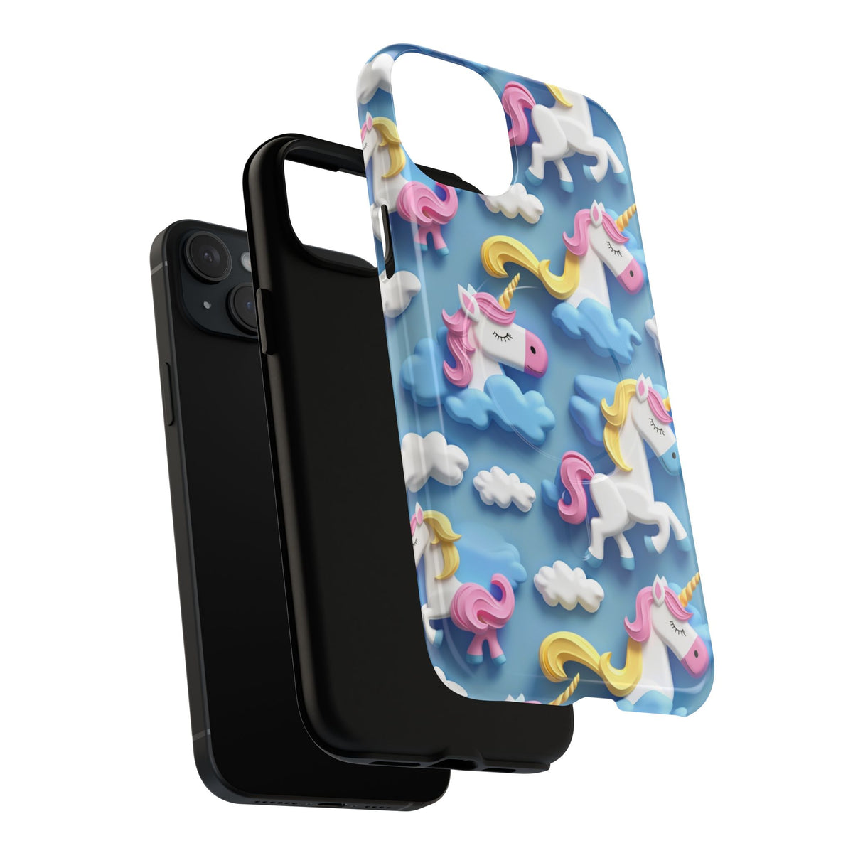 Whimsical Unicorn Blue Phone Case -Tough Magnetic iPhone Cover
