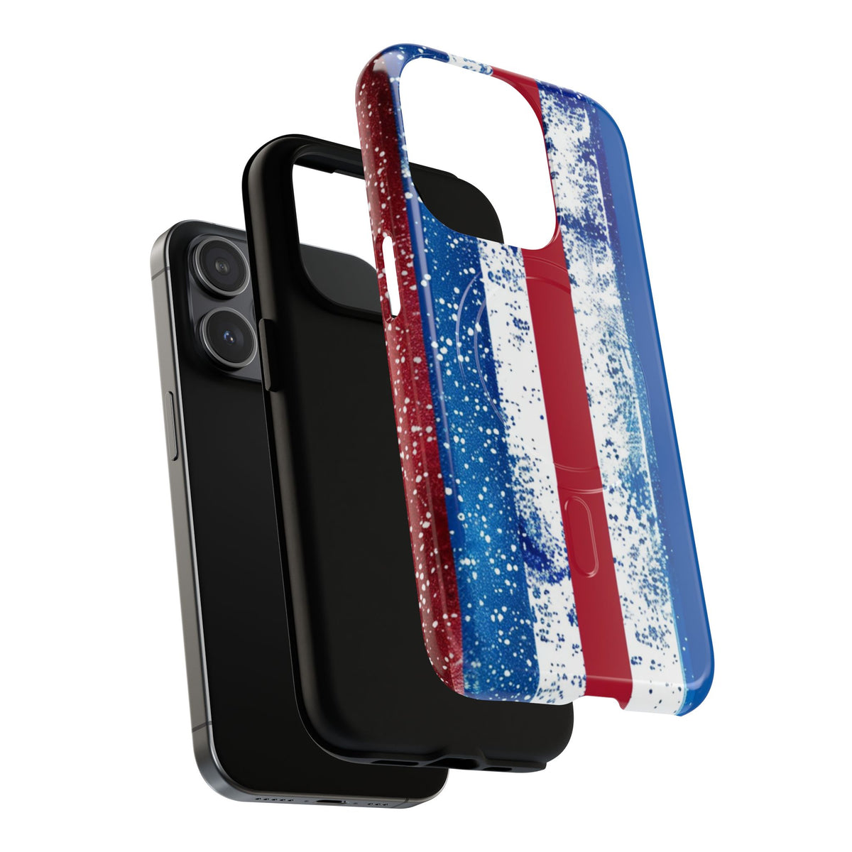 Patriotic Stripes Phone Case | Bold American Flag Design -Tough Magnetic iPhone Cover