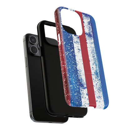 Patriotic Stripes Phone Case | Bold American Flag Design -Tough Magnetic iPhone Cover