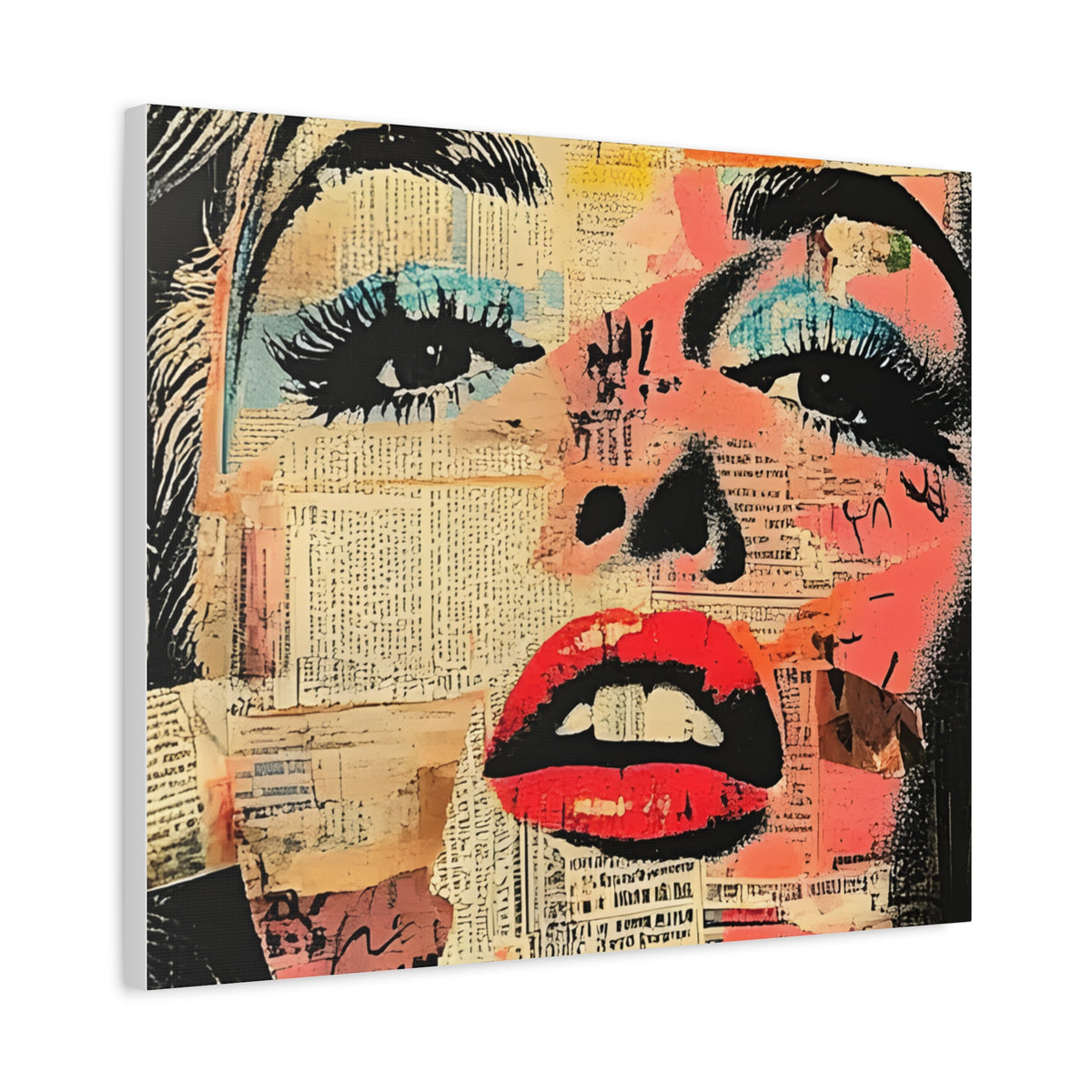 Canvas Wall Art Print, Retro Pop Culture Women 3 - Modern Home Decor, Wall Art, Gift for Art Lovers, Pop Art, Unique Gift for Her
