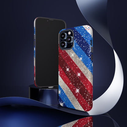 Glittery Patriotic Phone Case - Tough Cases