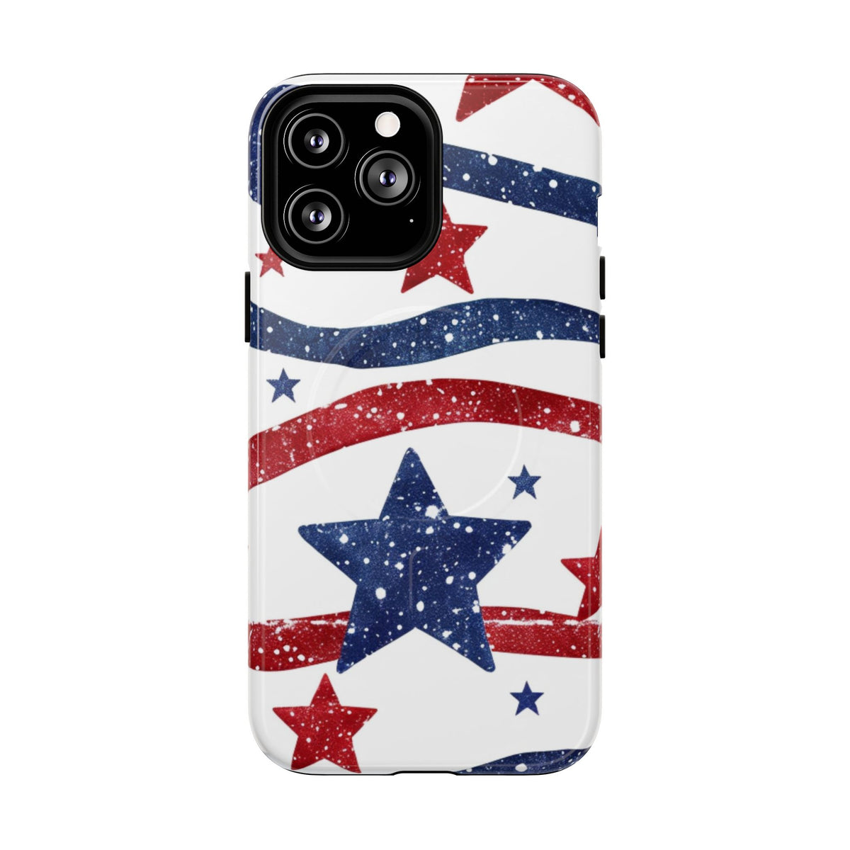 Stars & Stripes Design Impact-Resistant  -Tough Magnetic iPhone Cover
