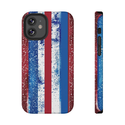 Patriotic Stripes Impact-Resistant Phone Case