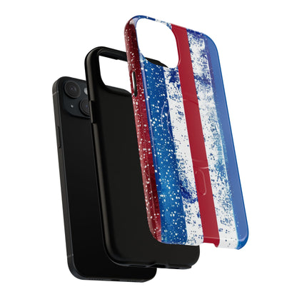 Patriotic Stripes Phone Case | Bold American Flag Design -Tough Magnetic iPhone Cover