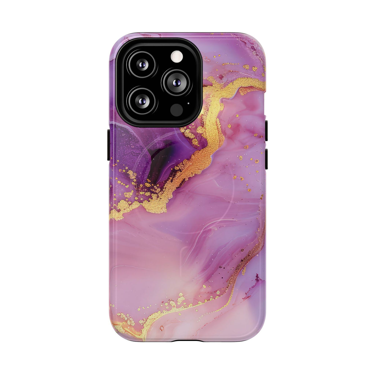 Purple and Gold Marble iPhone Case -Tough Magnetic iPhone Case