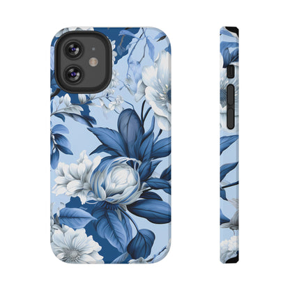 Elegant Blue Floral Phone Case