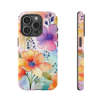 Phone Case - Spring Flower Watercolor Tough Case