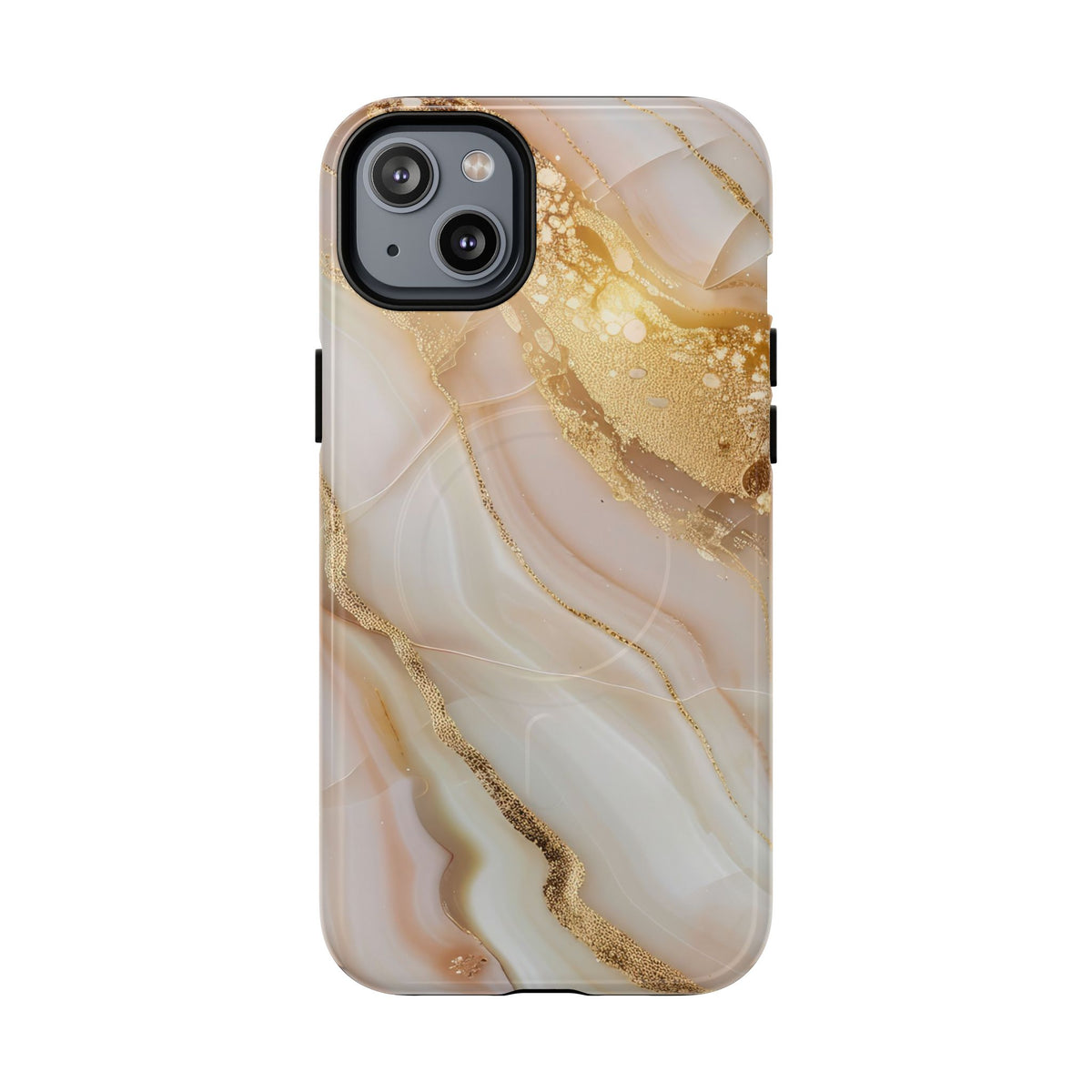 Gold Marble phone case -Tough Magnetic iPhone Case