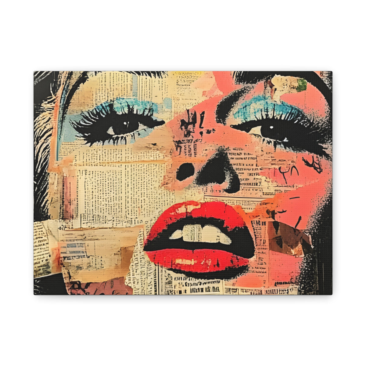Canvas Wall Art Print, Retro Pop Culture Women 3 - Modern Home Decor, Wall Art, Gift for Art Lovers, Pop Art, Unique Gift for Her