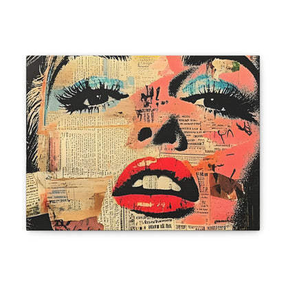 Canvas Wall Art Print, Retro Pop Culture Women 3 - Modern Home Decor, Wall Art, Gift for Art Lovers, Pop Art, Unique Gift for Her