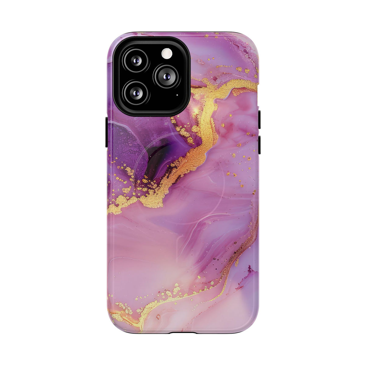 Purple and Gold Marble iPhone Case -Tough Magnetic iPhone Case