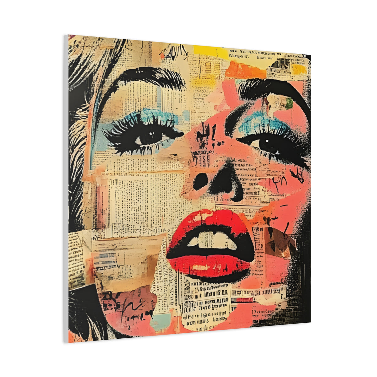 Canvas Wall Art Print, Retro Pop Culture Women 3 - Modern Home Decor, Wall Art, Gift for Art Lovers, Pop Art, Unique Gift for Her