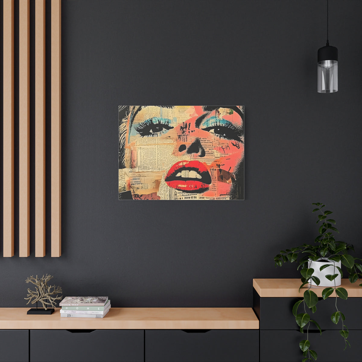 Canvas Wall Art Print, Retro Pop Culture Women 3 - Modern Home Decor, Wall Art, Gift for Art Lovers, Pop Art, Unique Gift for Her