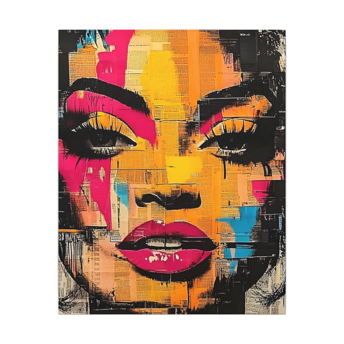 Canvas Wall Art - Retro Pop Culture Women 1
