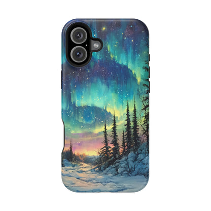 Aurora Borealis Impact-Resistant Phone Case - Durable Protection with Stunning Northern Lights Design