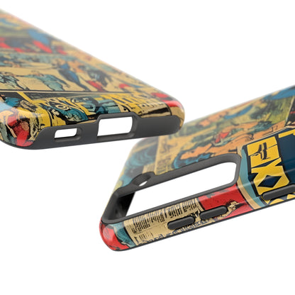 Vintage Comic - Tough Phone Cases, Superhero Phone Covers