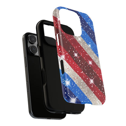 Glittery Patriotic Phone Case - Tough Cases