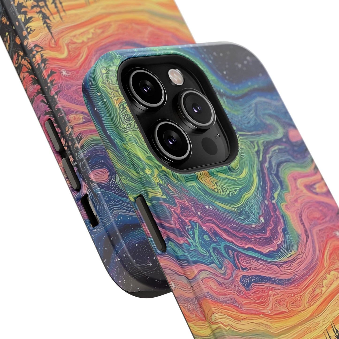 Nature-Inspired Impact-Resistant Phone Case - Vibrant Galaxy Sky Design
