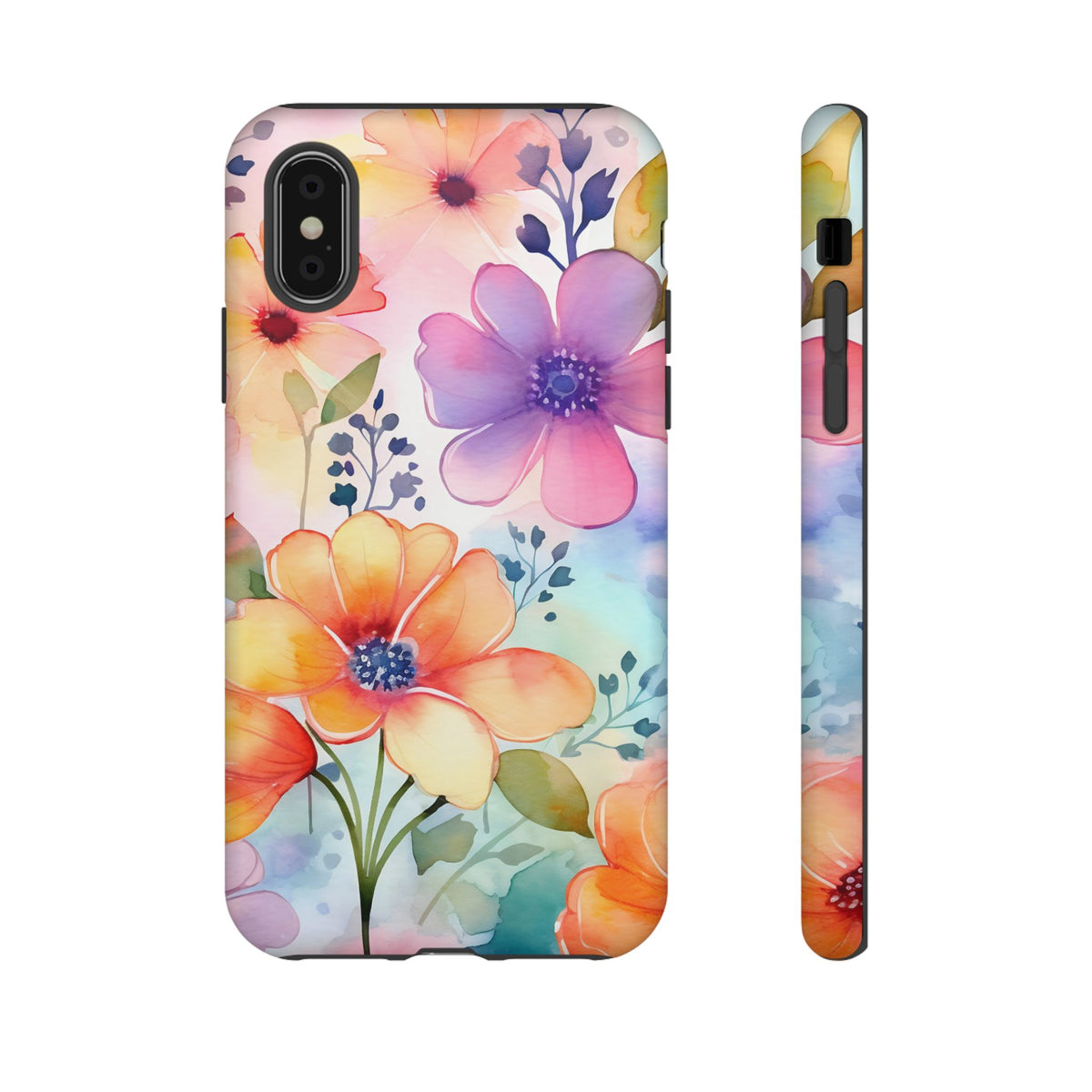 Phone Case - Spring Flower Watercolor Tough Case