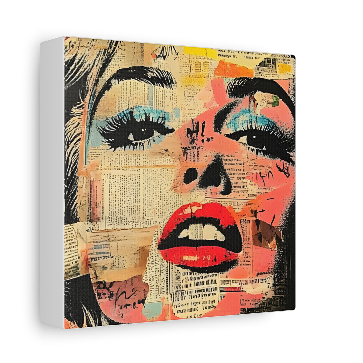 Canvas Wall Art Print, Retro Pop Culture Women 3 - Modern Home Decor, Wall Art, Gift for Art Lovers, Pop Art, Unique Gift for Her