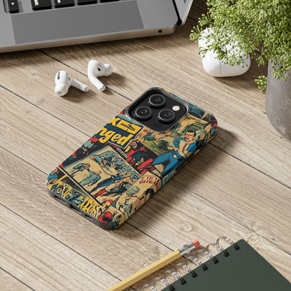 Vintage Comic - Tough Phone Cases, Superhero Phone Covers