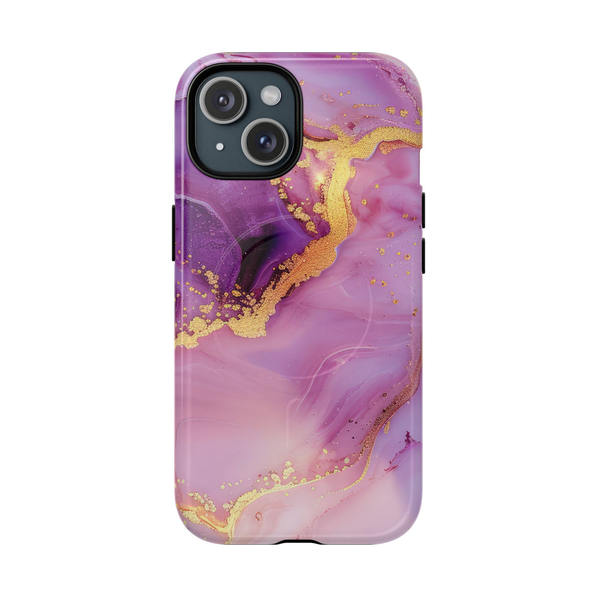 Purple and Gold Marble iPhone Case -Tough Magnetic iPhone Case