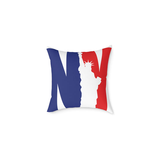 New York Statue of Liberty Poly Canvas Pillow