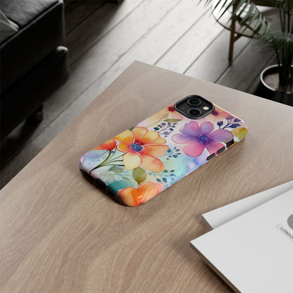 Phone Case - Spring Flower Watercolor Tough Case
