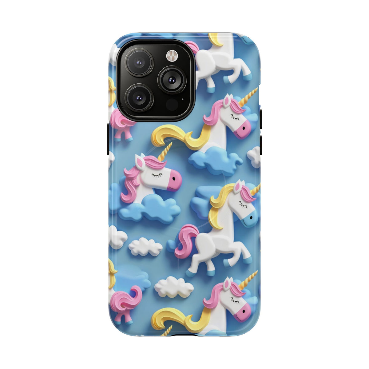 Whimsical Unicorn Blue Phone Case -Tough Magnetic iPhone Cover