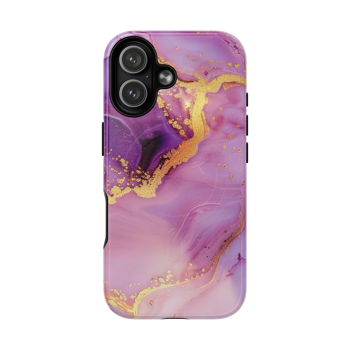 Purple and Gold Marble iPhone Case -Tough Magnetic iPhone Case