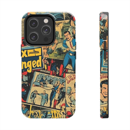 Vintage Comic - Tough Phone Cases, Superhero Phone Covers