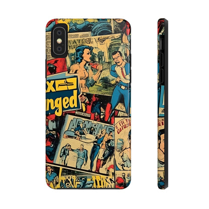 Vintage Comic - Tough Phone Cases, Superhero Phone Covers