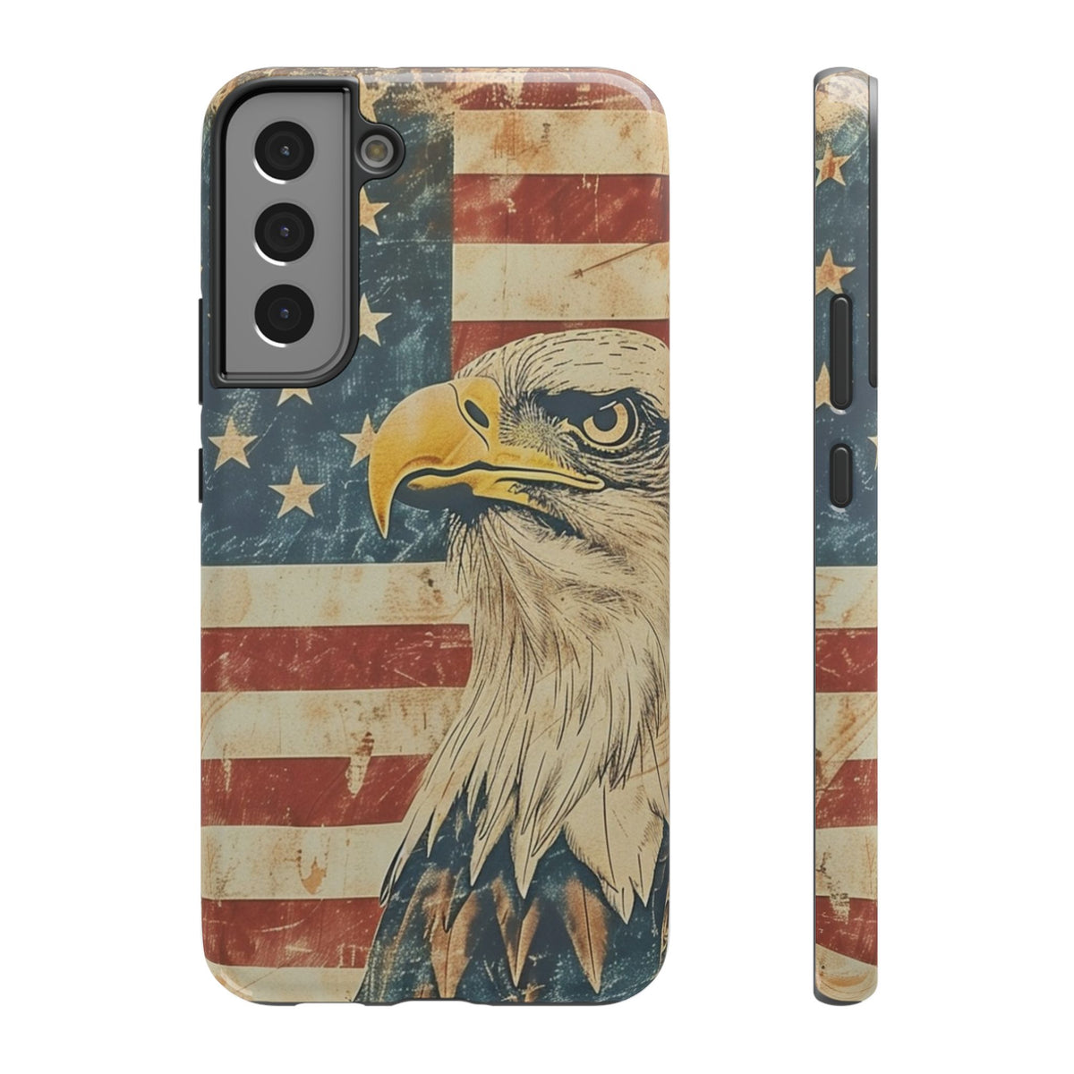 Eagle American Flag Phone Case - Impact-Resistant, Patriotic Design