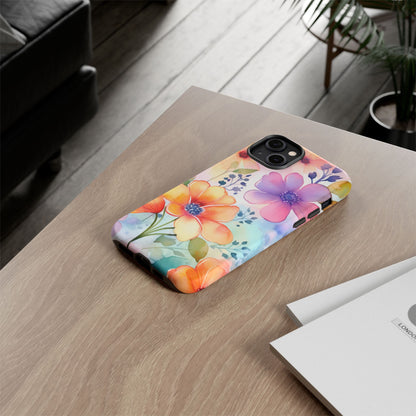 Phone Case - Spring Flower Watercolor Tough Case